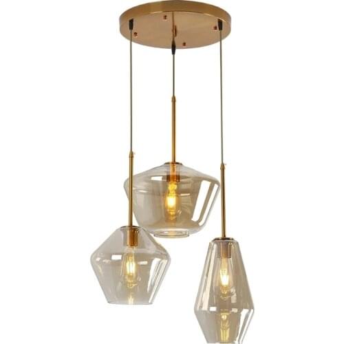 Modern Glass LED Pendant lights Nordic Creative Adjustable height Deco Pendant lamp Living room Bedroom indoor light fixtures