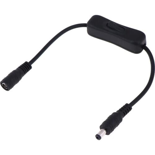 LED Strips In-Line Power Switch ON/OFF 2.1mm/5.5mm Cable Jack For Arduino