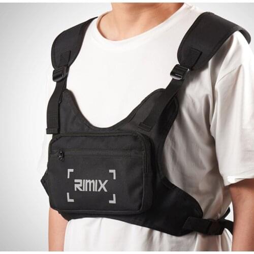 RIMIX Multi Pockets Reflective Functional backpack Anti-theft function Vest Fashion Sports vest Light Chest Bag