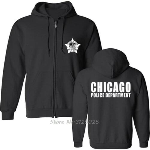 Hoodie Chicago Police Department Men Fleece Sweatshirt Hoody Streetwear Funny Hoodies Harajuku