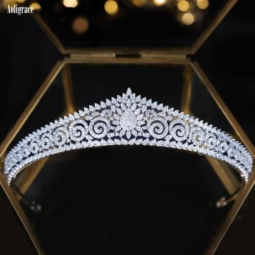 Vintage Cubic Zirconia Small Wedding Tiaras and Crowns for Women Princess Pageant Quinceanera Party Headpieces Hair Accessories