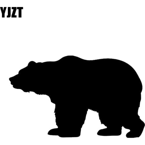 YJZT 14.7*9CM Brown Bear Animals Graphic Car Sticker Decoration Bumper Window Decoration Accessories Vinyl C12-0396