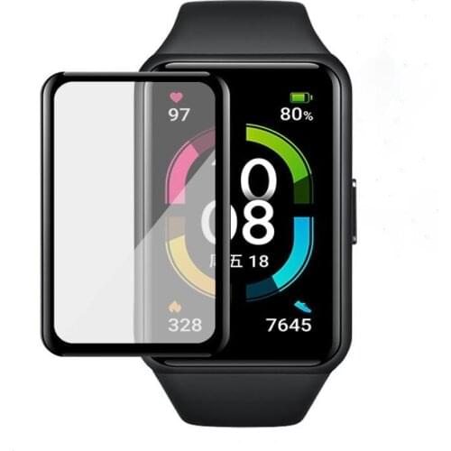 3D Full Curved Screen Protector For Huawei Band 6 Tempered Glass For Honor Band 6 Band6 Smart Watch Wristband Protective Film