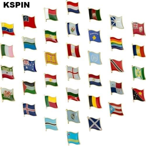National Flag Lapel Pin Country Flag Badge Flag Brooch International Travel Pins Collections
