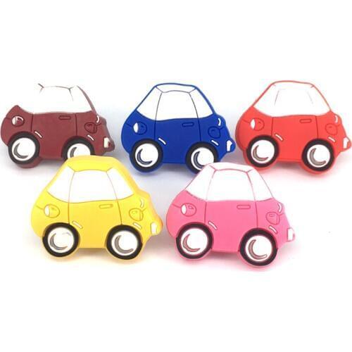 1x Creative Car design Soft Knobs for Kids Children Cartoon Furniture Knobs Cupboard Cabinet Handles Colorful Drawer Pulls