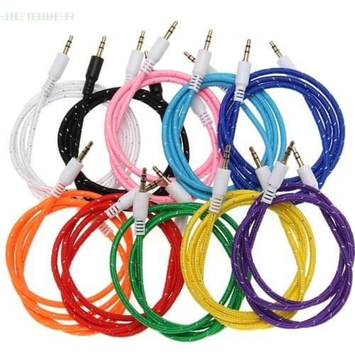 3.5mm Jack Audio Cable Gold Plated Jack 3.5 Mm Male To Male Aux Cable for IPhone Car Headphone Speaker 50pcs/lot