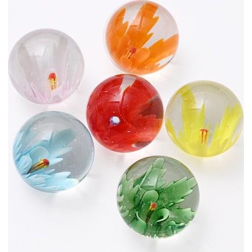 6Pcs 25MM Colorful Glass Marbles Kids Marble Run Game Marble Solitaire Toy Accs Vase Filler & Fish Tank Home Decor Canicas