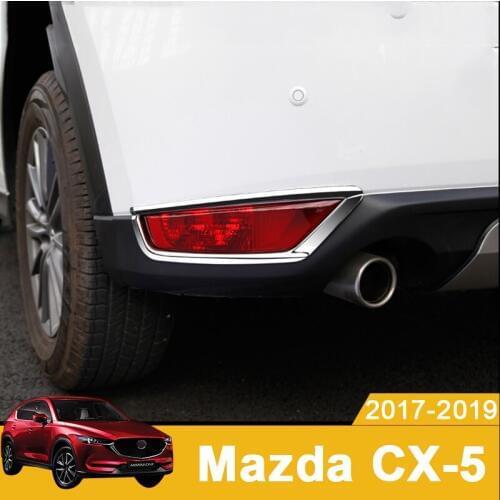 ABS Chrome Car Rear Fog Reflex Light Lamp Covers Bumper Trim Frame Decorate For Mazda CX-5 CX5 CX 5 2017 2018 2019 Accessories