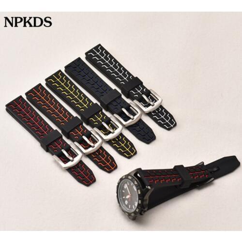 Watch Accessories Silicone Men Sport Watchband Diving Waterproof Replacement Watchbands Strap Bracelets 20mm 22mm 24mm