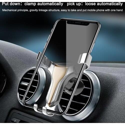 Universal Gravity Auto Phone Holder Car Air Vent Clip Mount Mobile Car Phone Stand CellPhone Stand Support For iPhone