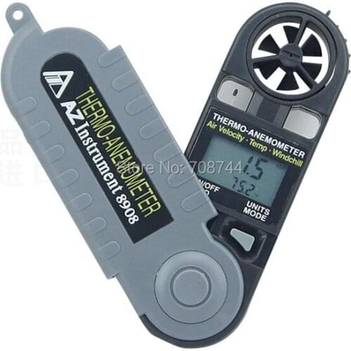 AZ8908 Handheld Pocket Wind Speed Range1.1-20m/s Wind Speed 0.1m/s Digital Anemometer Wind Speed Meter