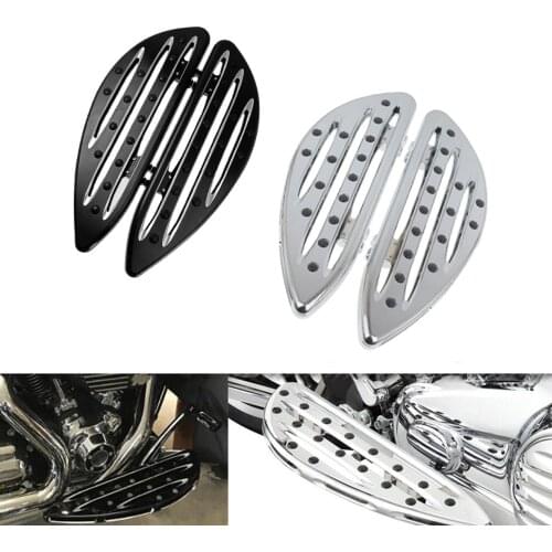 Black Floorboards Driver Stretched Front Pedal For Harley Touring Road King Softail Dyna Fat Boy Heritage Classic 1986-2015