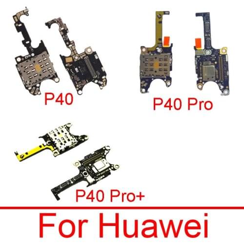 SIM SD Card Reader Holder Microphone Mic Module Connector PCB Board Flex Cable For Huawei P40/P40 Pro/P40 Pro+ Replacement Parts