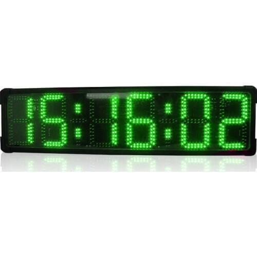 Free shipping led countdown clock double-sided 6 Digits large led digital marathon race timer clock