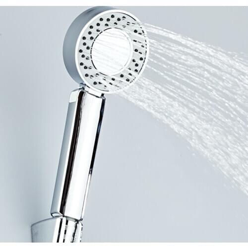 Double-sided Shower Head Dual Function Water Saving Round ABS Chrome Booster Bath Shower High Pressure Handheld Hand Shower