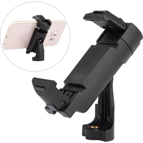Photography Phone Tripod Mount Adapter Foldable Phone Holder Smartphone Clip Adjustable Clamp 1/4 Inch Interface Rotatable Head