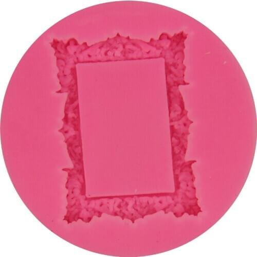 Valentines Day European pattern picture frame liquid silica gel mold chocolate sugar cake decoration baking mold gypsum drop