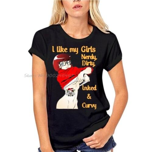 Nerdy Dirty Inked And Curvy Unisex Velma T-Shirt Women Girl Cotton O-neck T Shirt Hip Hop Tees Tops Harajuku