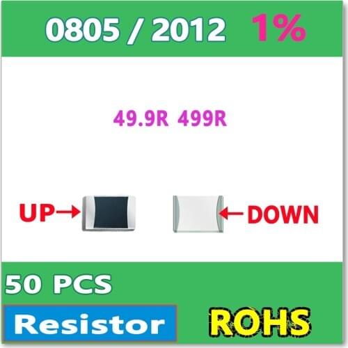 JASNPROSMA OHM 0805 F 1% 50pcs 49.9R 499R smd 2012 Resistor