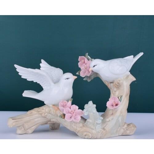 Ceramic Decoration Living Room Wine Cabinet Decoration Bird Porch High-end Crafts Home Decoration Decoration Wedding Gift