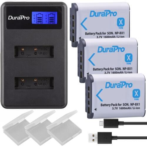 For Sony 1600mAH NP-BX1 Battery Charger Set For Sony DSC-WX500 IV RX10 II HX300 WX300 DSC-RX100 HDR-AS15 CX240E MV1 AS30V Camera