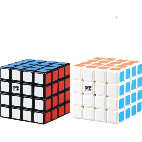 QIYI 4x4x4 Cube 4x4 62mm Cube Puzzle Black White Professional Speed Cube Magico Educational Toy For Children Cube