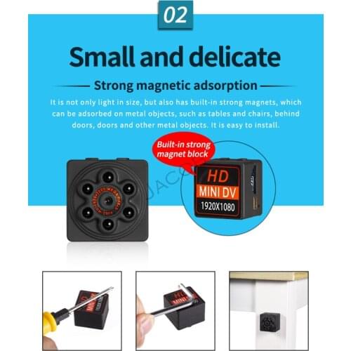 Mini Camcorder 360 degree HD 1080P Mini Camera Micro Cameras DVR infrared Night Vision Motion Detection PK SQ11 SQ13 SQ16 Cam