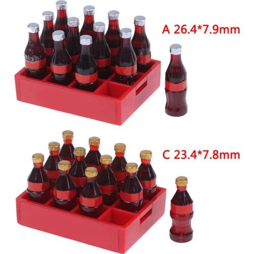 Dollhouse Miniature 1:12 Toy A Tray Of Cola Drink Bottles Length 2.6cm