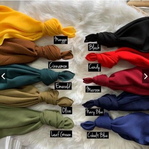 TRENDY WOMEN SOLIDER COLOR HIJABS SHAWLS SCARF Crinkled Heavy Chiffon Hijabs