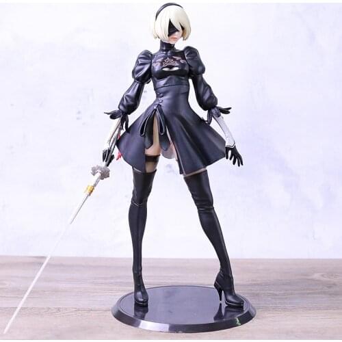 NieR Automata YoRHa No.2 Type B 2B Small Sword Ver. PVC Figure Toy Collectible Model Figurals