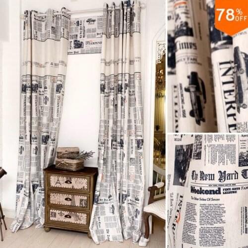 Gorden jendela News Paper Quality The Blind Vivian Quality Print British Fashion Dodechedron decoration Blinds White curtains