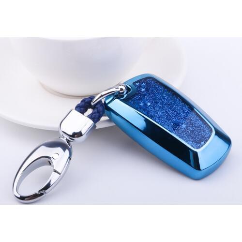 New Quicksand TPU car key cover case set protect for BMW E90 E60 E70 E87 3 5 6 Series M3 M5 X1 X5 X6 Z4 KeyChain Cover