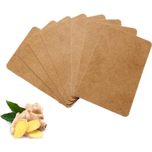 10Pcs Ginger Detox Patch Body Neck Knee Pad Pain Relief Swelling Chinese Ginger Adhesive Pads Ginger Detox Patch Foot Care