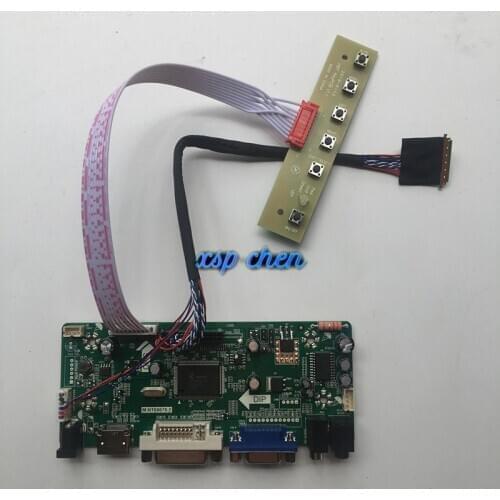 Controller Board + DC 12V 3A power adapter Kit for LP156WH2 LP156WH4 HDMI+DVI+VGA LCD LED screen Controller Board Driver