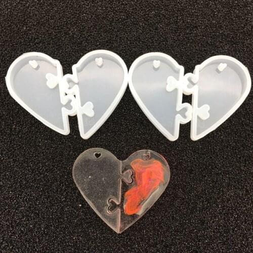 Heart Locks for Lovers Pendant Liquid Silicone Mold DIY Epoxy Resin Mould Jewelry Accessory Making Tools Dropshipping Wholesale