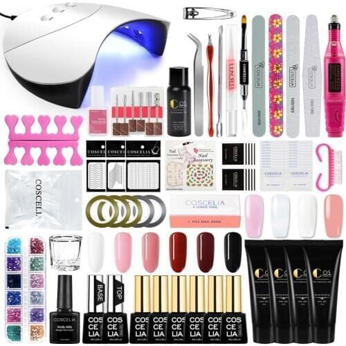 COSCELIA Poly Nail Gel Kit Professional Set Gel Nail Polish Set All For Manicure Gel Varnishes Set Everything For Manicure