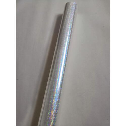 Transparent foil holographic foil little circle Y06 hot stamping foil 64cm x 120m for paper or plastic laminate film transfer