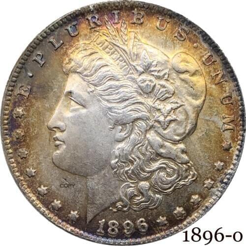 United States Of America 1896 O Morgan One Dollar US Coin Liberty Cupronickel Silver Plated In God We Trust Copy Coin