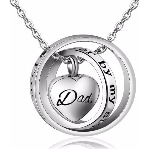 Unisex S.Steel no longer by my side forever in my heart Locket cremation memorial ashes urn keepsake pendant necklace jewelry