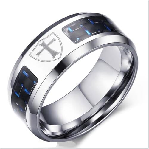High Quality Stainless Steel Cross Rings For Men Silver Color Hip Hop Punk Ring Male Jewelry