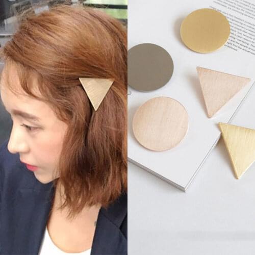 Fashion Metal Hair Clips Women Geometric Hair Clip Delicate Hair Pin Solid Color Hair Clips for Girls Barrette Hair Accessories