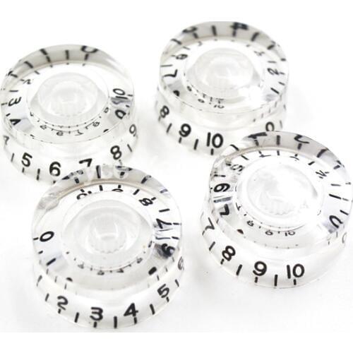 1 Set of 4pcs Niko Transparent Electric Guitar Knobs For LP SG Style Electric Guitar Free Shipping Wholesales