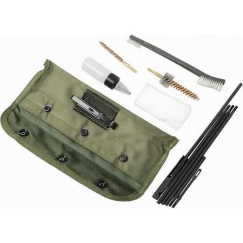 10Pcs/Set Rifle Cleaning Kit Brushes Rod Nylon Pouch Airsoft Shotgun Cleaner for 223 22LR Hunting Outdoor