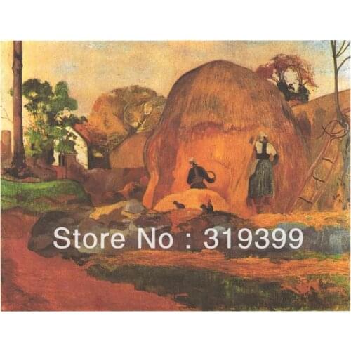 100% handmade Oil Painting Reproduction on Linen canvas,The Golden Harvest by paul gauguin,Free DHL Shipping,famous oil painting