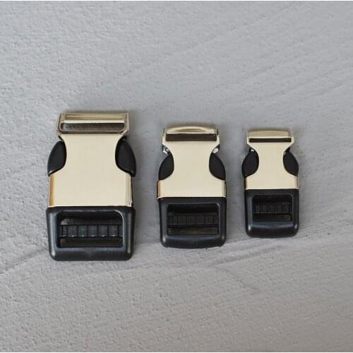 100 Pcs 15/20/25mm Metal Quick Side Release Buckles for Webbing Tactical Belt Safety Strong Hooks Clips DIY Outdoor Luggage