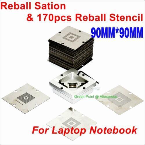170pcs BGA Reballing Stencil with Reball Station Kit for Laptop Notebook Universal Reballing Mesh Reflow Station Tools kit