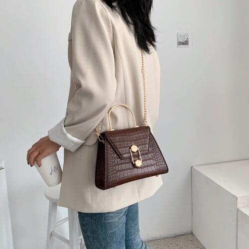 2020 Fashion Small Cross Body Brand Designer Lady Shoulder Bag Womens Handbag Stone Pattern PU Leather Crossbody Bags For Women