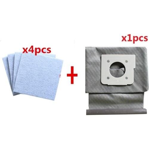 4*motor cotton filter +1*Washable LG vacuum cleaner bags dust bag replace for LG V-743RH V-2800RH V-2800RB V-2800RY V-2810