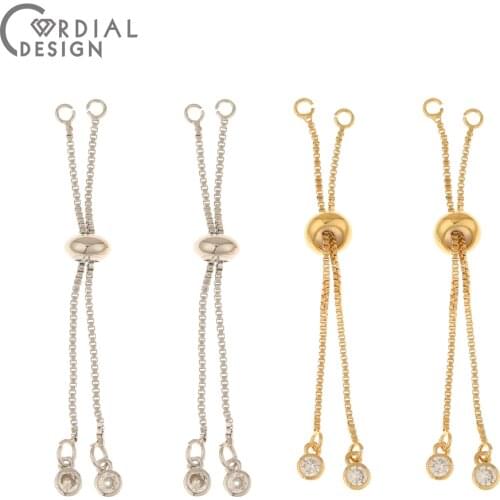 Cordial Design 4Pcs Jewelry Findings & Components/DIY Chain For Necklace/Genuine Gold Plating/Jewelry Accessories/Hand Made