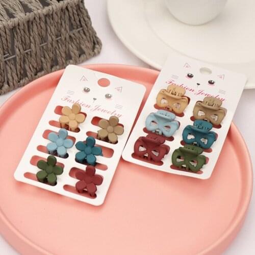 6pcs/Set Small Hairpins Claw Clip for Baby Girl Plastic Hair Crab Barrettes Fashion Hairpin Hair Accessories заколки для девочек